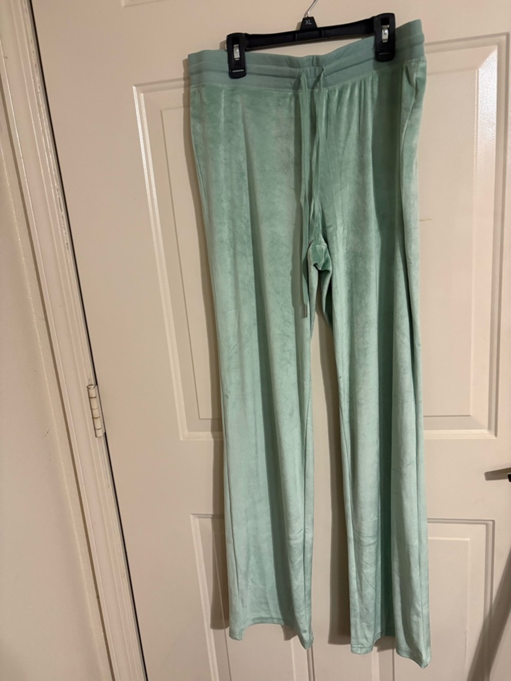 Juicy Light Seafoam Green Velvet Lounge Pants
